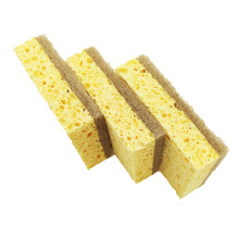 Eco friendly sisal fibre coating kitchen cleaning cellulose sponge